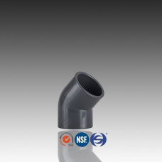 SCH 80 Fitting PVC 45 Degree Elbow Bend Glue Connection